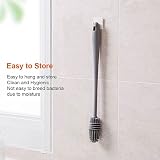 selcouth yyds Baby Bottle Brush Long Handle Soft Silicone Cleaner Grey view 7