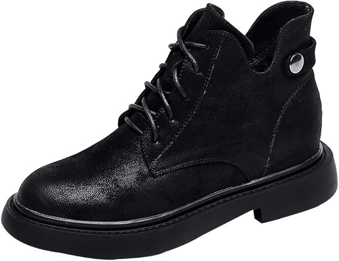 botines negros planos