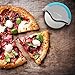 SimPrium - Handheld EasyGrip Pizza Cutter with 4inch Stainless Steel Cutting Wheel and Protective Blade Guard for Safety - Easy to Disassemble & Clean - Ergonomic Slicing Tool - Blue