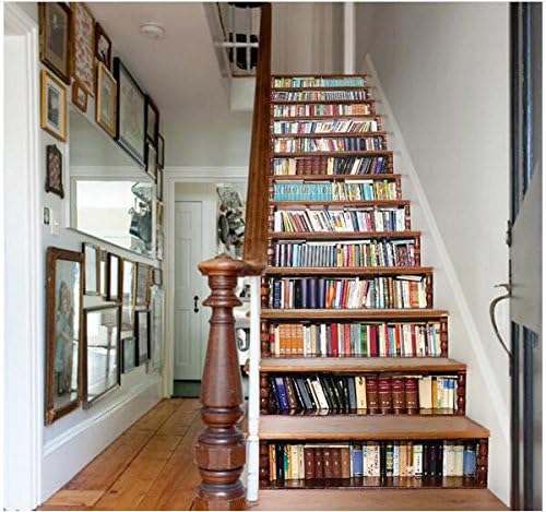 13pcs/Set Study room bookcase stairway Stickers