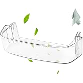 AMI PARTS WPW10430639 W10324876 Freezer Door Shelf Bin | Compatible with Whirlpool Ken-more Refrigerator Door Shelves, Fit for Freezer Side Door (transparent), Send Scouring Pad