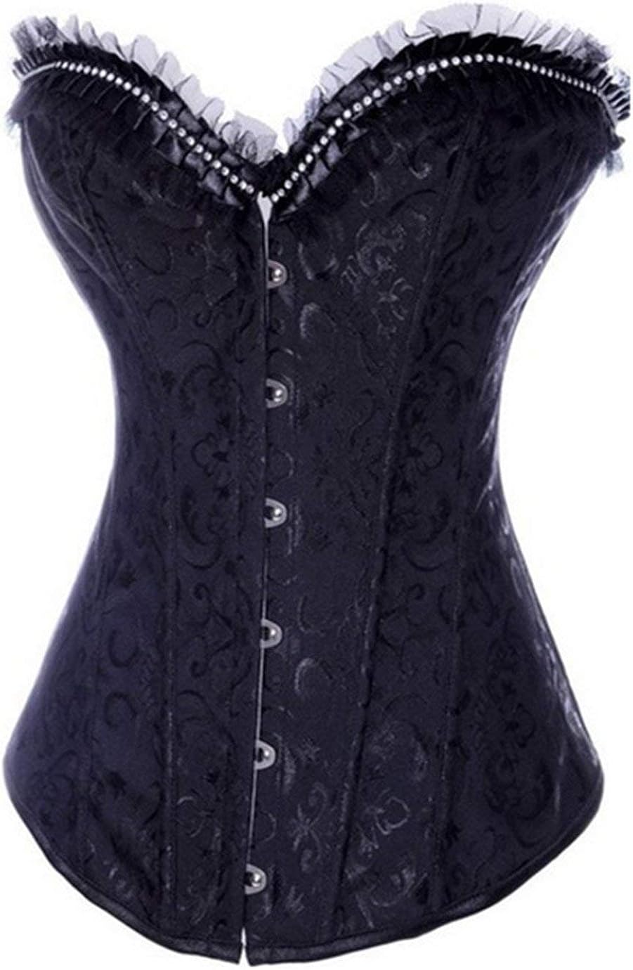 Corsetto Donna Sottoseno In Satin - Corpetto Elegante Regolabile Per Modellare - Foto 5