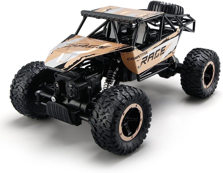 TOYEN Gordve Remote Control Cars, RC Rock Off-Road Vehicle 2.4Ghz 4WD Fast Speed Racing Cars-Gold