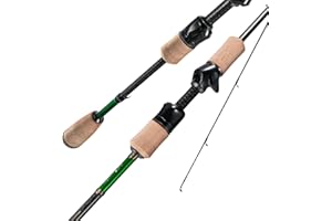 HANDING M1 Ultralight Fishing Rod 2-Piece Trout Fishing Rod with Fast Action 30T+24T Carbon Fiber SEAGUIDE RA Guide Rings for Trout Crappie Bluegill and Other Panfish