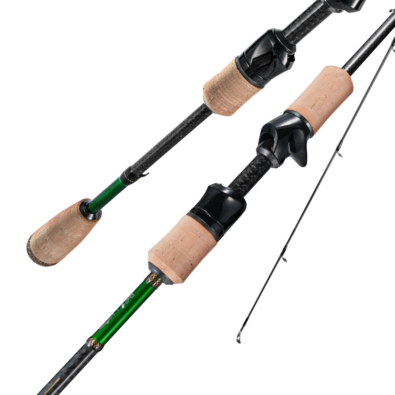 Photo 1 of **MAJOR USAGE** HANDING M1 Trout Rod 7' Trout Fishing Rod 2-Piece Light Spinning Rod for Larger Trout Crappie Bluegill White Bass Smallmouth Yellow Perch with Fast Action 30T+24T Carbon Fiber