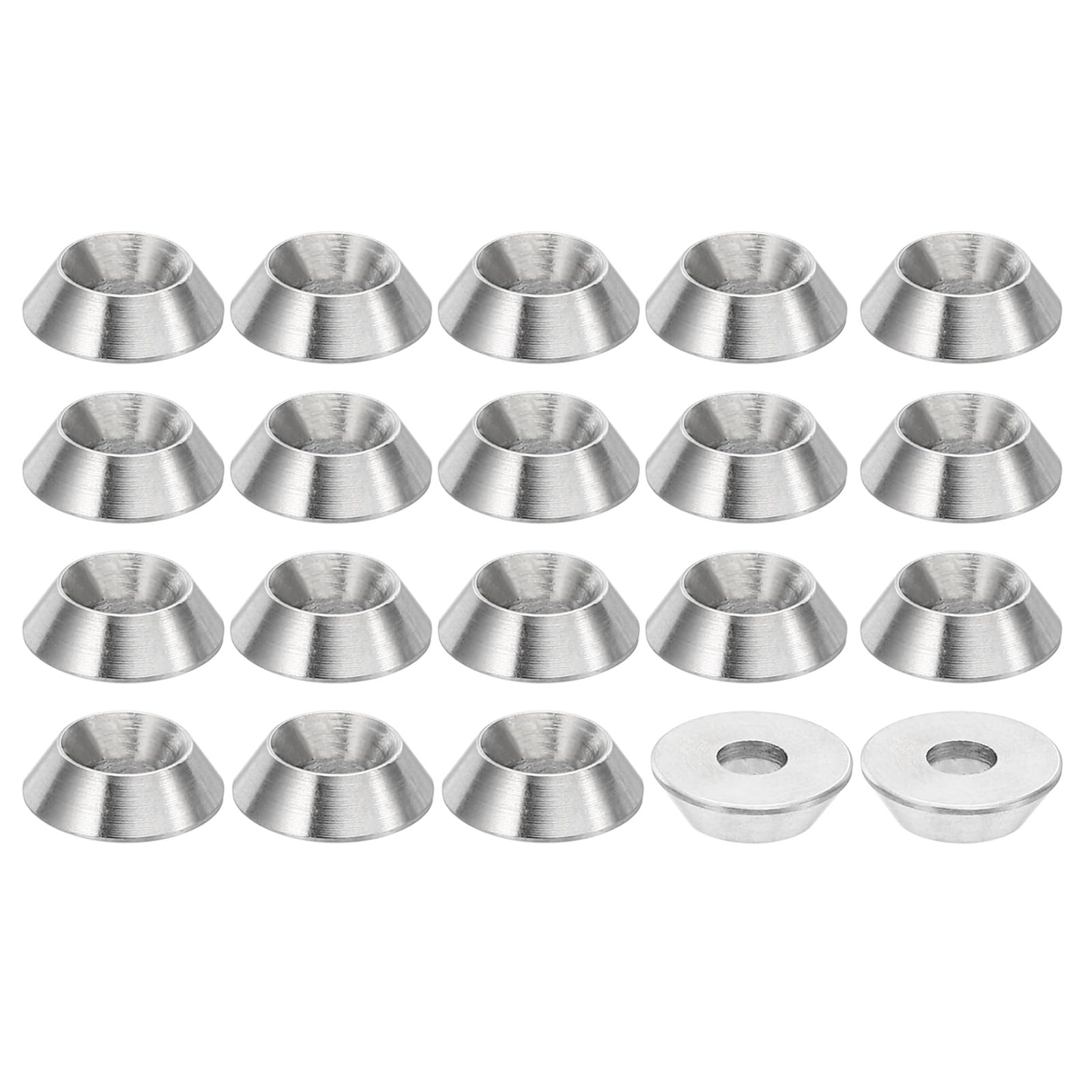 PATIKIL M3 Finish Countersunk Washer, 20pcs 10mm Dia. 3mm Tall Solid 304 Stainless Steel CNC Finish Cup Washer Screw Head Gasket for Industrial Construction — image 1
