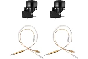 ranwin Thermocouple & Tilt Switch for Patio Heater, Thermocouple and Dump Switch Repair Kit for Propane, Glass Tube, Gas Patio Heater, Thermocouple Replacement for Tower Heater, 2 Pack