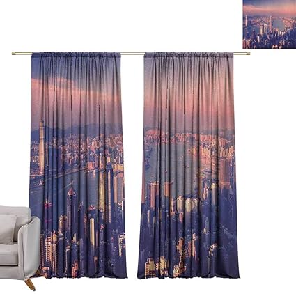 Amazon Com Blackout Bedroom Curtain City Dreamy View Of Chinese