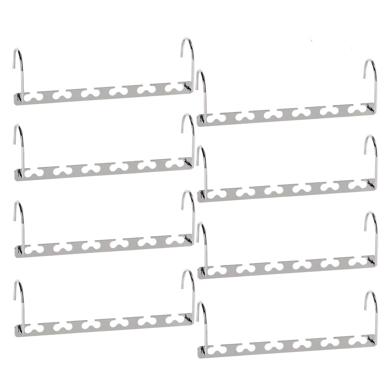 GEFTOL Space Saving Hangers Metal Hanger Magic Cascading Hanger Closet Clothes Organizer(8 Pack)