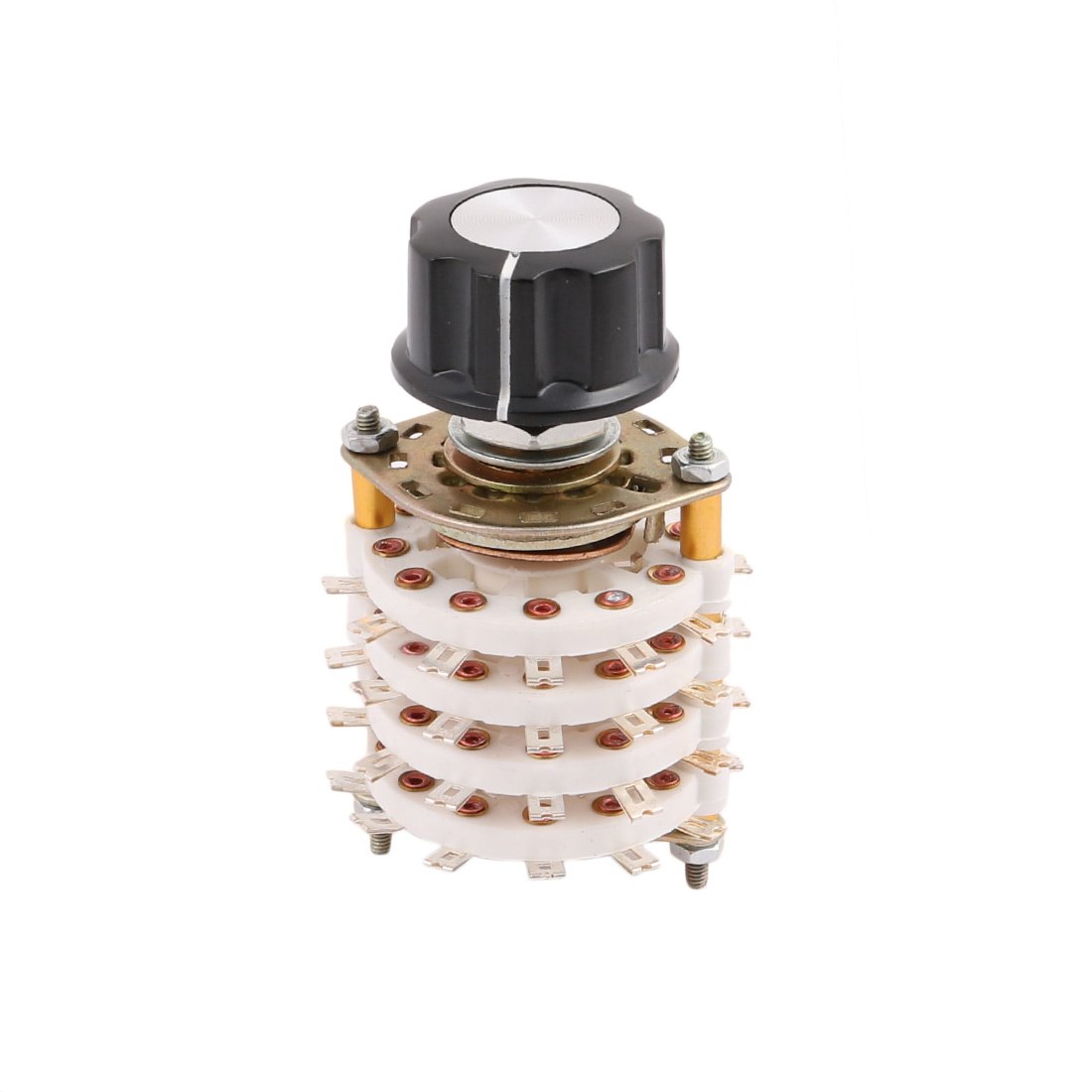 Sourcingmap 8 Pole 5 Position Four Decks 48 Terminal Band Channel Rotary Switch w Round Cap