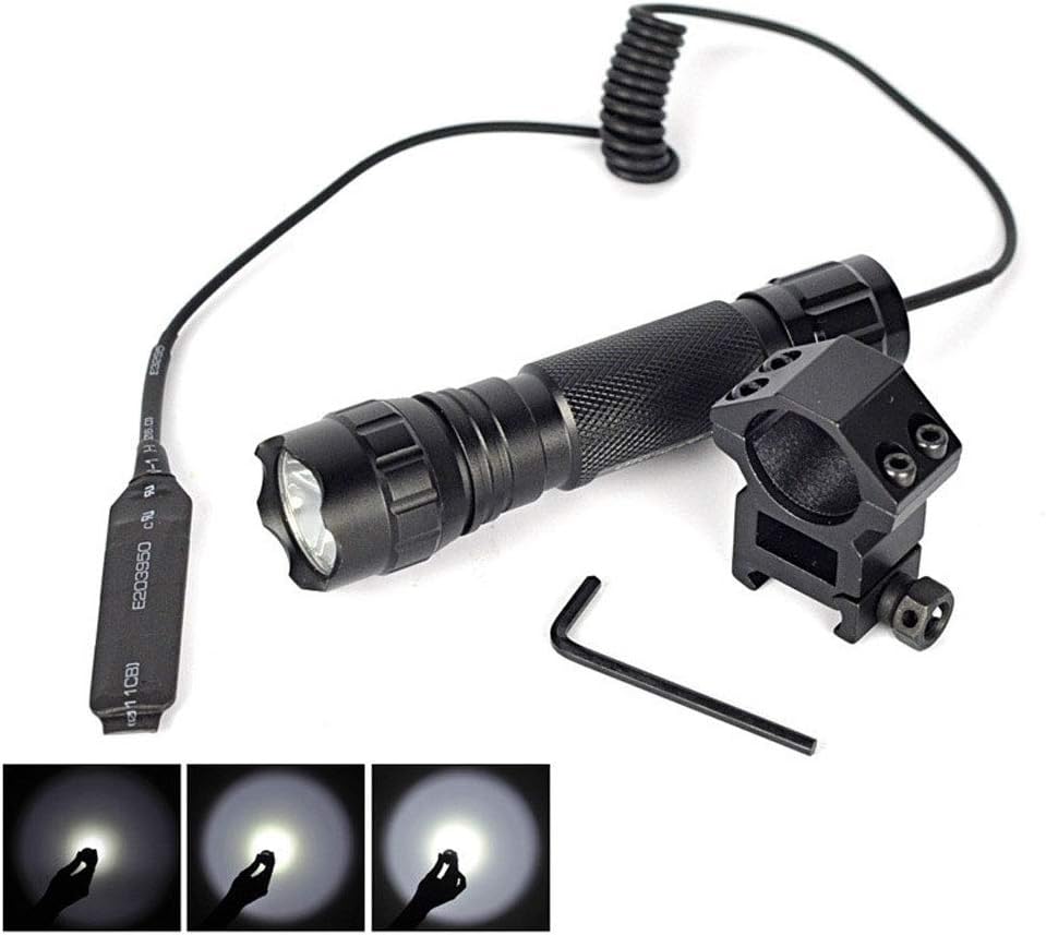 Goldt1 LED outdoor charging light flashlight set super bright XML T6 multi-function portable remote search xenon lamp 2000 lumens with mounting clips and pressure switch