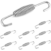 QWORK 8 Pack Stainless Steel Motorcycle Muffler Exhaust Pipe Springs - Swivel-Hook Design, Anti-Binding, 68mm/2.68"