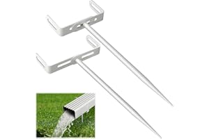 2 Pack Downspout Bracket,Heavy Duty Size-Adjustable Storm-Proof Downpipe Bracket with Rust-Resistant Coating-Solid Iron Const