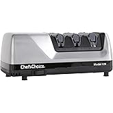 Chef’sChoice Professional Electric Knife Sharpeners Edge Select With 100-Percent Diamond Abrasives And Precision Angle Guides For 20-Degree Straight-Edge and Serrated Knives, 3-Stage, Silver