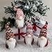 GMOEGEFT Swedish Christmas Gnome Plush, Scandinavian Santa Gnome Tomte, Table Ornaments, Holiday Decorations, Set of 4 (A)