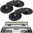 Shimeyao 2 Pcs Magnetic Base Light Bar Mounts Magnetic LED Light Bar Work Universal Magnet Mount Holder with Rubber Pad for SUV Off Road Truck Lamp Fog