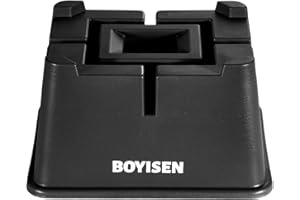 BOYISEN Trailer Jack Block - Universal RV Jack Blocks RV Stabilizer Blocks W/ 16,000lbs Capacity RV Tongue Jack Stand for Travel Trailer RV Camper Easy Carry Handle (Black 1 Pack)