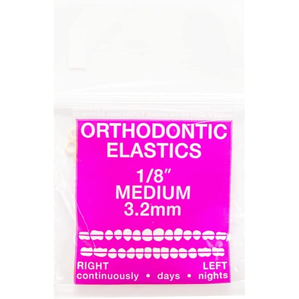 Neon Latex Intraoral Elastic Bands - 100 Count, 1/4" Light Force Orthodontic Elastics, Made In US - View #11
