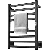 Towel Warmer Wall Mounted Towel Warmer Electric Towel Drying Rack with Built-in Timer and Temperature Control Plug-in/Hard-Wi