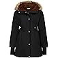 GRACE KARIN Womens Thick Hooded Parkas Coats Windproof Waterproof Faux Fur Fleece Line Down Jackets with Pockets