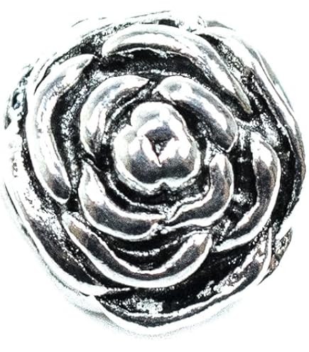 Paracord Planet Antik-Silber Rosenperlen – 20 Stück, 13x10 Mm, 4 Mm Loch Für Paracord