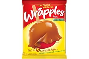 Concord Foods Wrapples Caramel Apple Wraps, Easy Caramel Treats at Home - Includes Wraps and Sticks for Delicious Apples! 6.5 oz (Pack of 1)