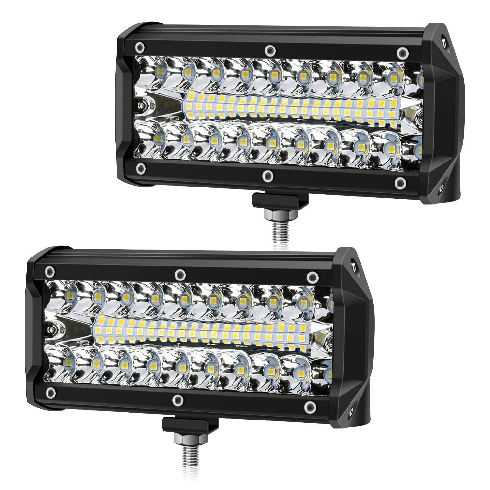 Photo 1 of WinPower 7 Inch Led Light Bar, 240W 24000LM Flood Spot Combo Beam Pods Lights Off Road Light Bar Fog Lights Driving Work Light for Truck Pickup ATV UTV SUV Boat, White