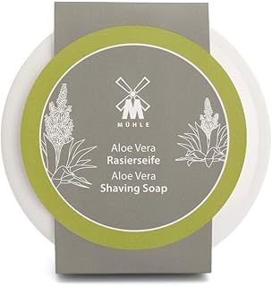 MÜHLE - Rasierseife in weißer Porzellanschale Aloe Vera - für sensible Haut