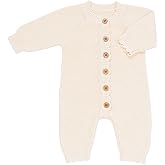 Avibae Baby Knit Romper, Cotton Long Sleeve Sweater for Newborn Infant, Baby Boys and Girls Onesie for 0-9 Months