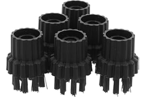 OUNONA 6pcs Nylon Bristle Steam Cleaner Brush Heads Replacement for Deep Cleaning Tiles Corners Efficient