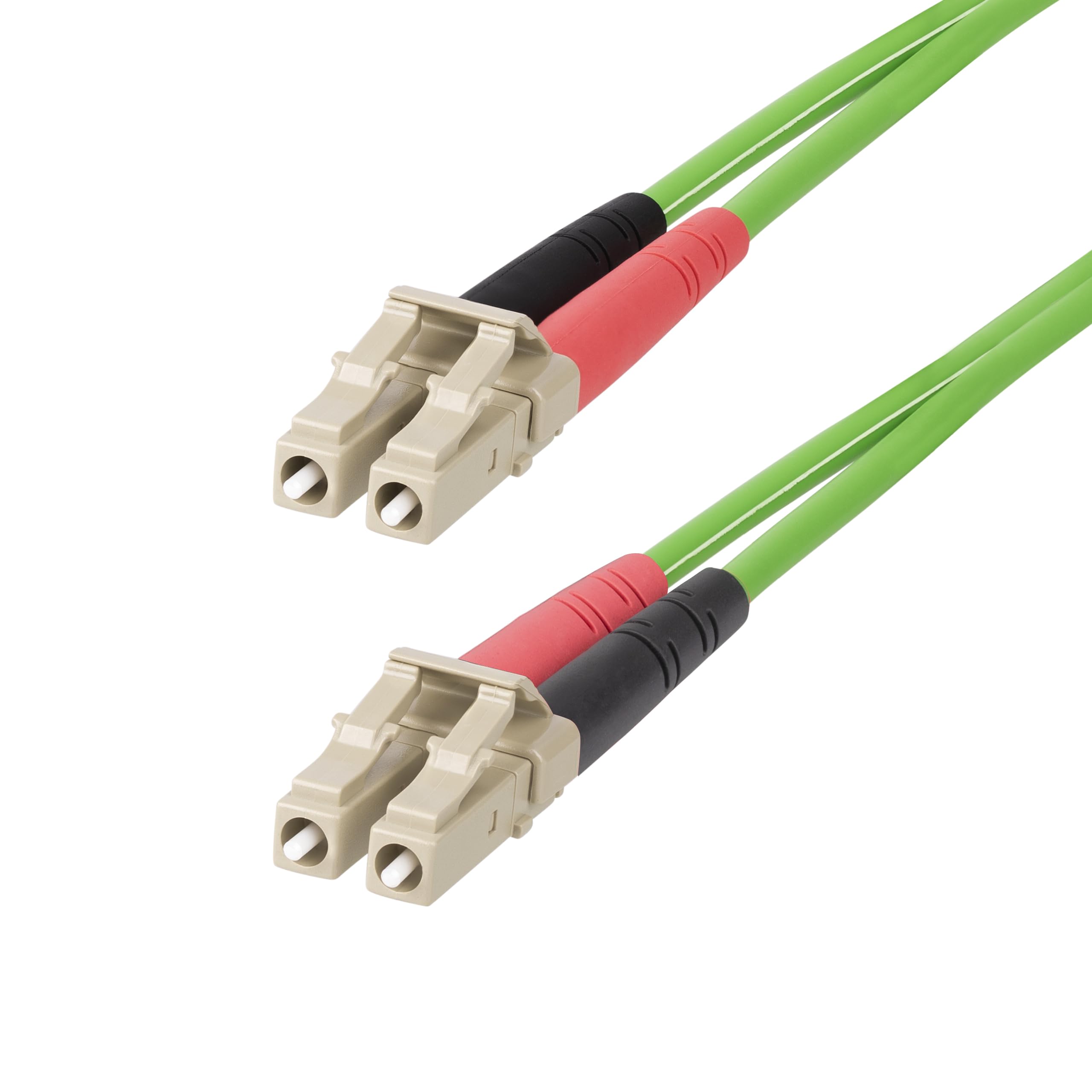StarTech.com 20m (65ft) LC to LC (UPC) OM5 Multimode Fiber Cable, 50/125µm Duplex LOMMF Zipcord, VCSEL, 40G/100G, Bend Insensitive, Low Insertion Loss, LSZH Fiber Patch Cord (LCLCL-20M-OM5-FIBER)