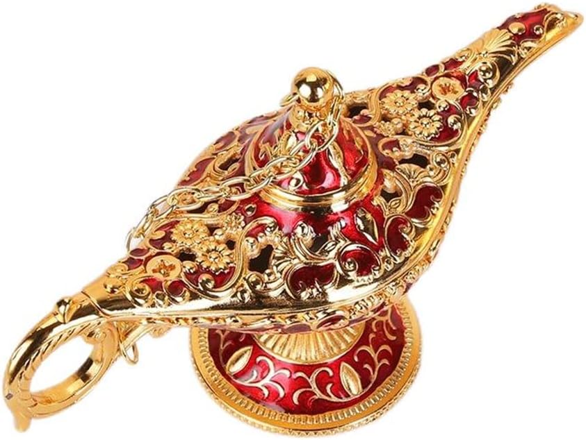 Oil Lamps & Accessories - Legend Aladdin Magic Genie Lamp, Arabian Nights Wishing Lamp Vintage Tabletop Decor Home Table Decoration Gift Collectable