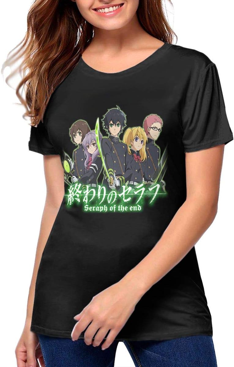 Seraph of The End Women T Shirt Short Sleeve Casual Tops Crewneck Shirts
