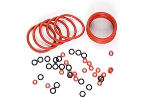 Silicone O-Ring Seal Kit Compatible for Jura/ENA/GIGA Coffee Machines, Heat-Resistant Red and Black Parts for Steam Probe Mai