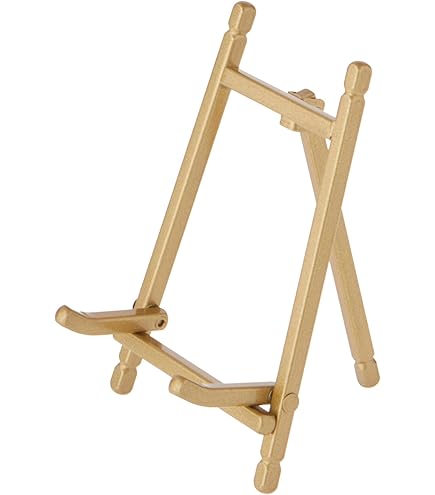 Bard's Twisted Gold-toned Wire Easel Stand - 4" Display Stand For Photos, Art & Plates