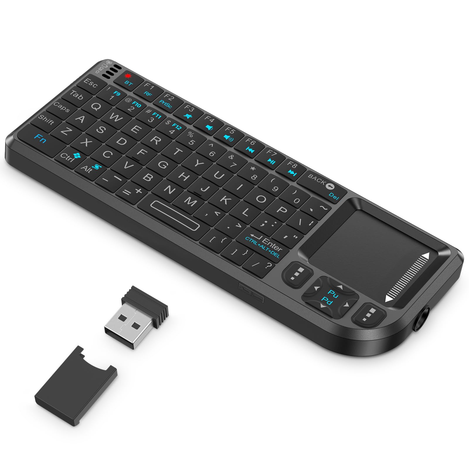 Photo 1 of Mini Keyboard with Touchpad, Mini Bluetooth Keyboard, 2.4G Ultra-Thin Handheld Wireless Portable, Suitable for PC/Tablet/TV/Smartphone, Suitable for Travel, Office and Home Use?Rechargeable