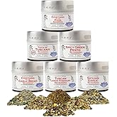 Gustus Vitae | Italian Seasoning Gift Set of 6 | Tastes of Italy Spices | All Natural | Gourmet Gift | Tuscan Italian Herbs | Non GMO | Made in USA | Magnetic Tin | Pizza Seasoning | Sicilian Spices