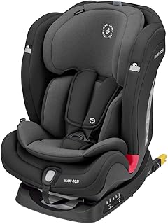 Maxi-Cosi Titan Plus, mitwachsender Kindersitz mit ISOFIX, ClimaFlow Funktion und Liegeposition, Gruppe 1/2/3 Autositz (9-36 kg) nutzbar ab ca. 9 Monate bis 12 Jahre, authentic black