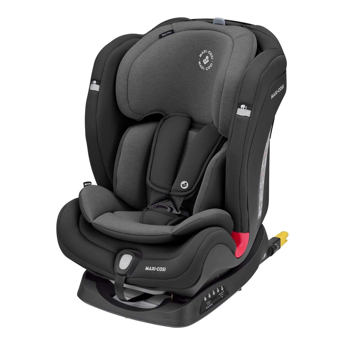 Maxi-Cosi Titan Plus, mitwachsender Kindersitz mit ISOFIX, ClimaFlow Funktion und Liegeposition, Gruppe 1/2/3 Autositz (9-36 kg) nutzbar ab ca. 9 Monate bis 12 Jahre, authentic black
