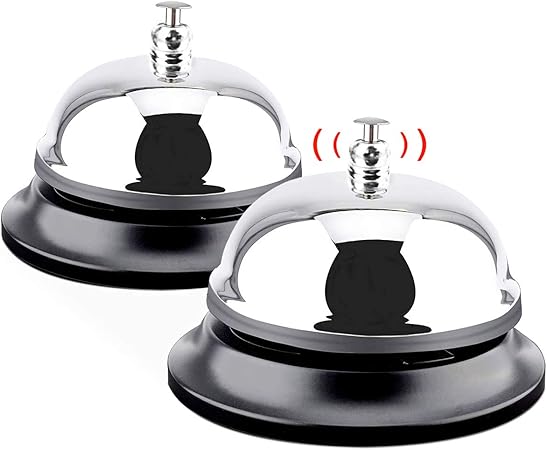 Amazon 卓上ベル 呼び鈴 コールベル カウンターベル 受付カウンター 飲食店 店舗用品 ホテル ポーターズベル チャイム パーティーグッズ イベント用品 2個セット 店舗 販促用品 文房具 オフィス用品