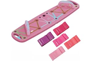 OHKANKI Accessory Pilates Board, Sets, Reformer Set 5 in 1 Multifunctional Exercise Pilates (Rose red)