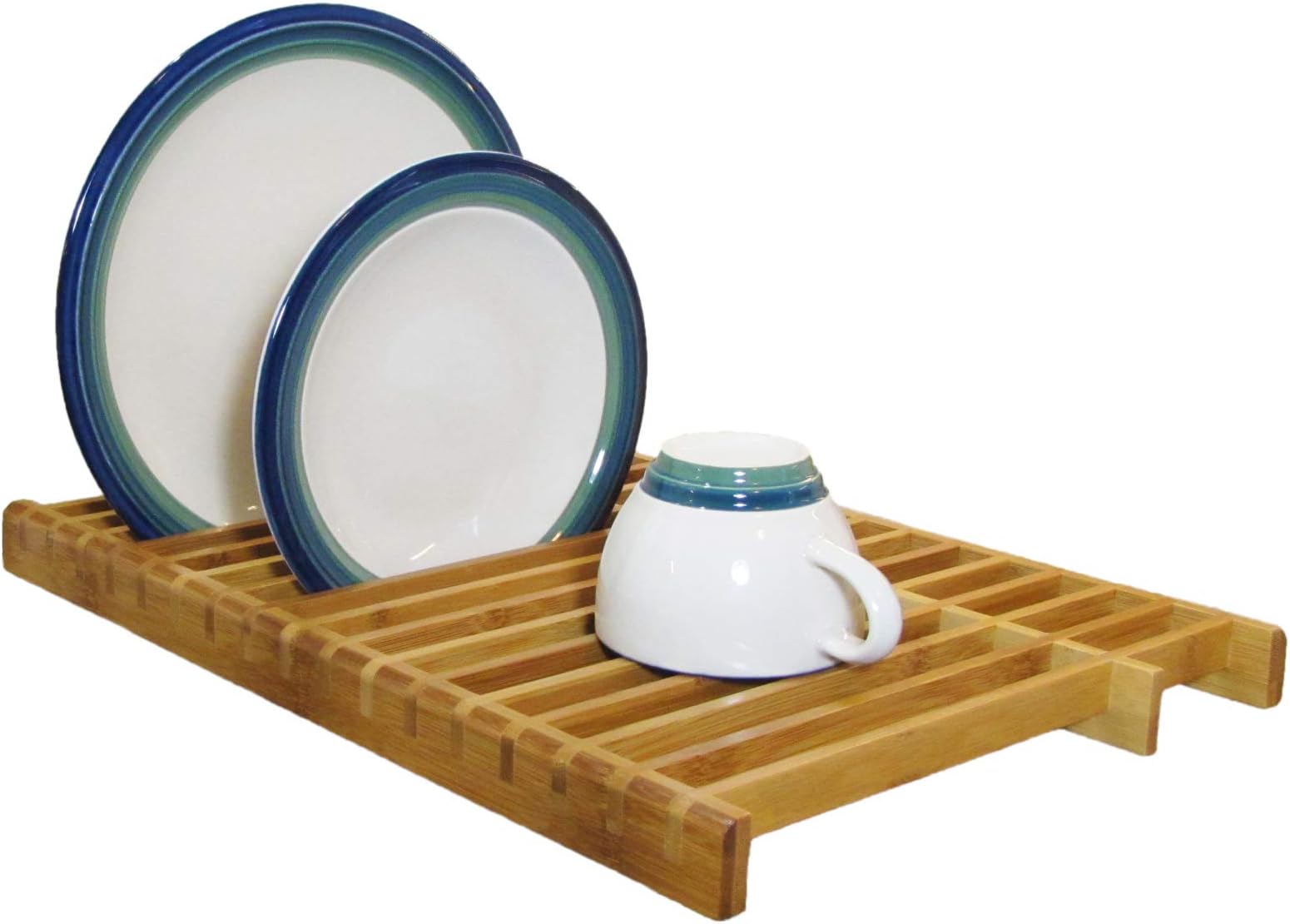 KitchenEdge Over The Sink Dish Drying Bamboo Rack