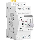 63Amp 110V AC Mini ATS Automatic/Manual Transfer Switch, 2Pole G2R Solar Auto Dual Power Changeover Switch for Home, Din Rail Mounted 50/60Hz CE Certified for Rv, Lv, Cn Public/Backup Power
