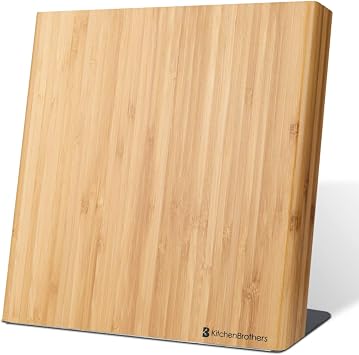 Magnetisch Bamboe Messenblok Voor 5 Messen Universeel Bamboo Messenhouder Zonder Messen Messenopberger Magneet Hout Rvs Amazon Nl