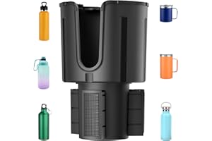 ERAMONG Cup Holder Expander for Car with Adjustable Offset Base, Fits Most Cup Holders, Car Cup Holder Expander is Compatible with Large Hydro Flasks 32/40oz and Bottles in 3.4"-4.4"
