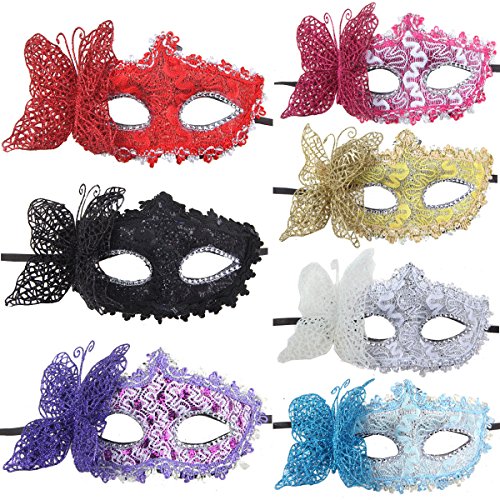 10pcs set butterfly half masquerades venetian masks cos…