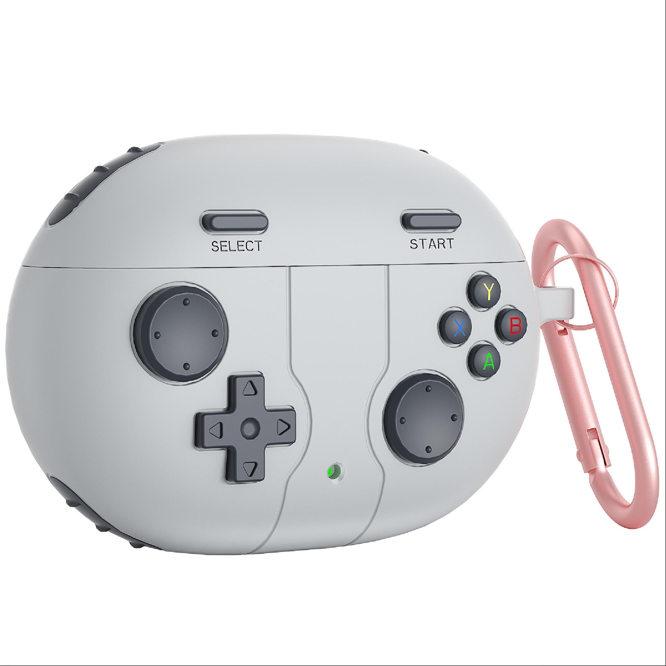 GIOPUEY Case Compatible with Beats Studio Buds/Plus, Cute funny cartoon Silicone TPU Soft Protective Case Cover with Keyring Included for Boys girls men women - Gray