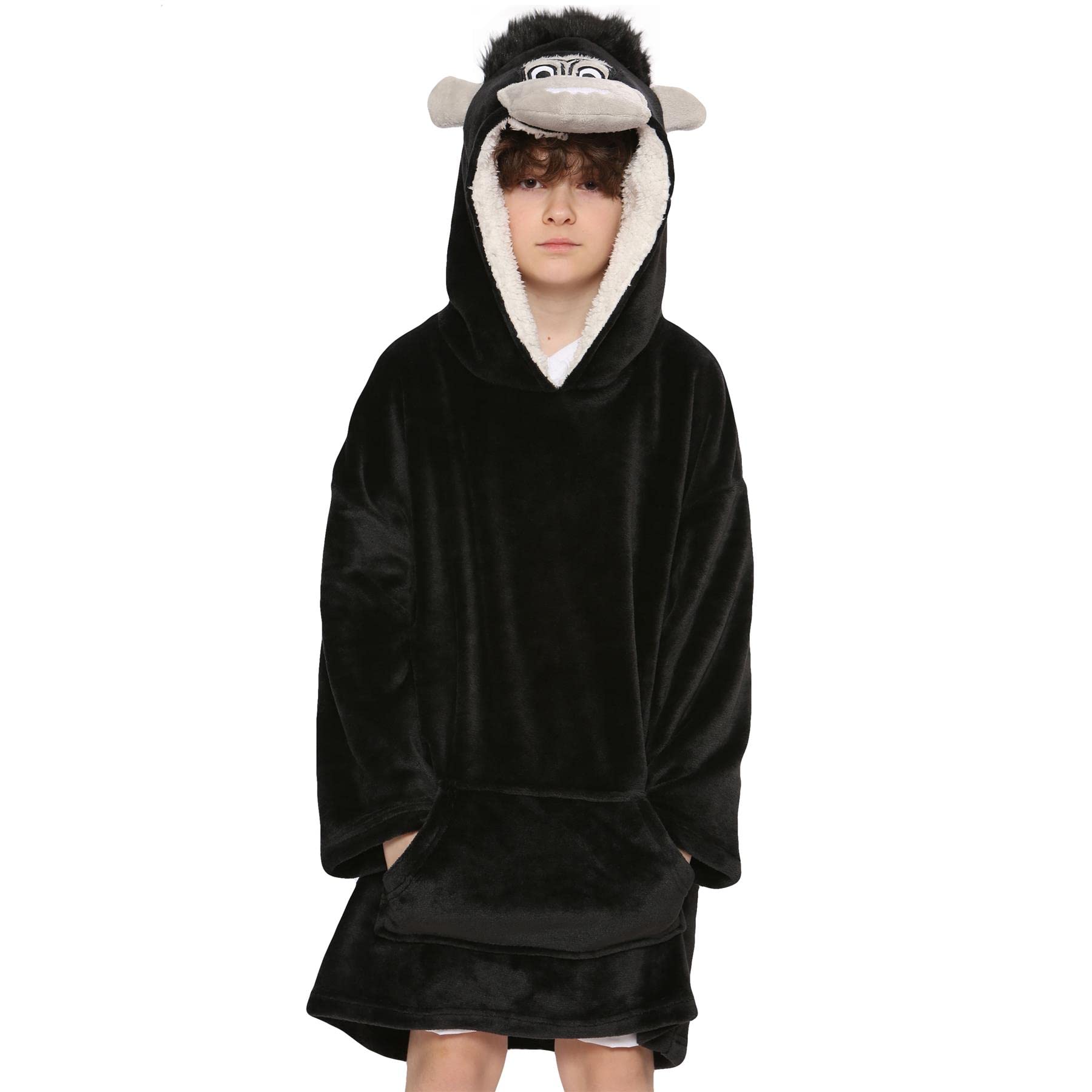 A2Z 4 Kids Girls Boys Oversized Hoodie ANIMAL - Snuggle 950 Gorilla One Size — image 1