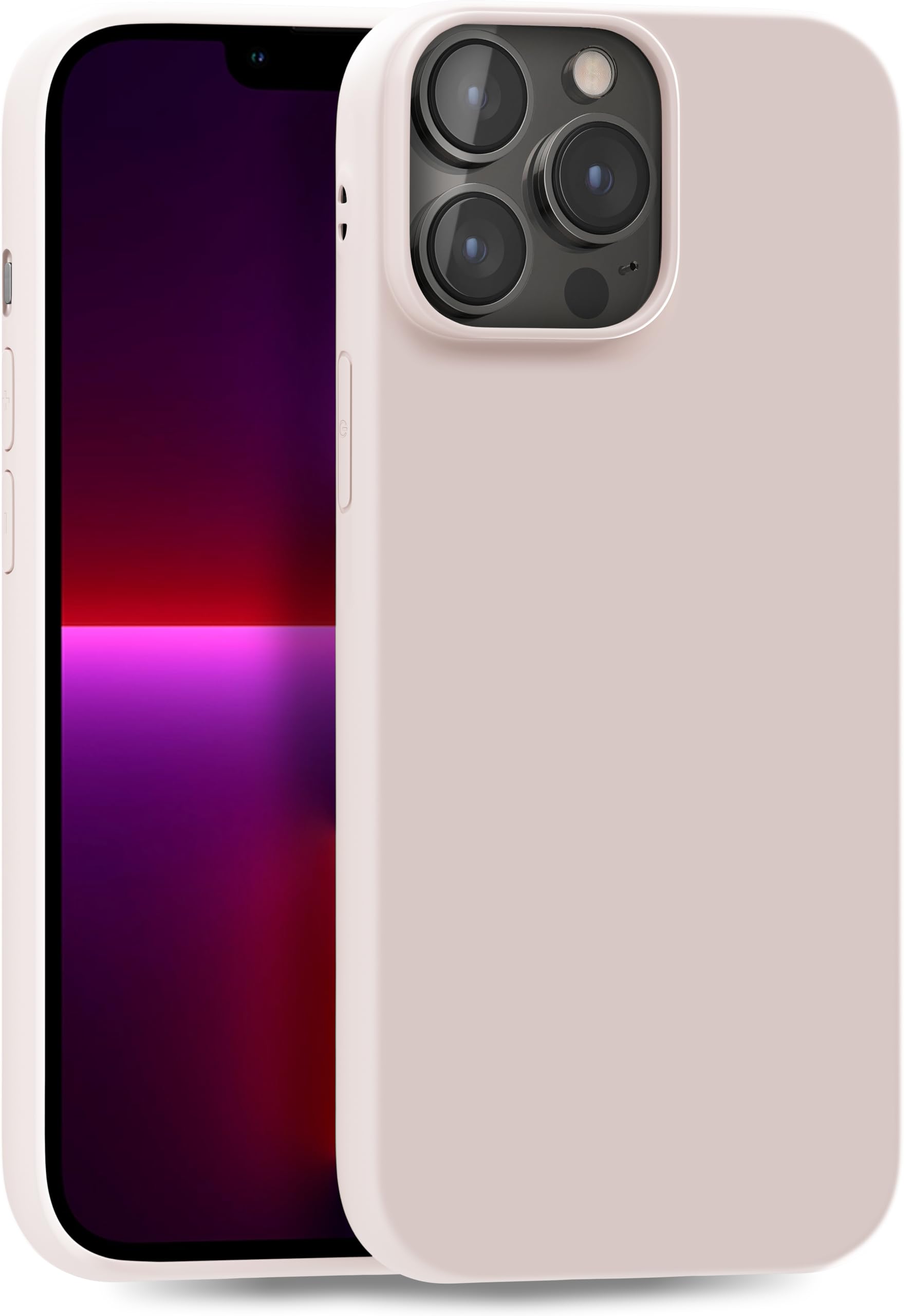 MyGadget TPU Case for iPhone 13 Pro Max - [ Camera Protection & Anti Fingerprint ] - Silicone Cover with Soft Touch & Anti Scratch Shell - Matte Baby Pink