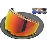 Logto Compatible With LS2 Advant Modular Helmet Visor FF906 Advant Ready Outer Shield Motorcycle Outer Face Shield Replacement Accessories (Revo Deep Gold Red)